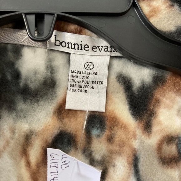 Relist11/25 cat print fleece zip shirt jacket cat animal print size XL - Picture 8 of 9